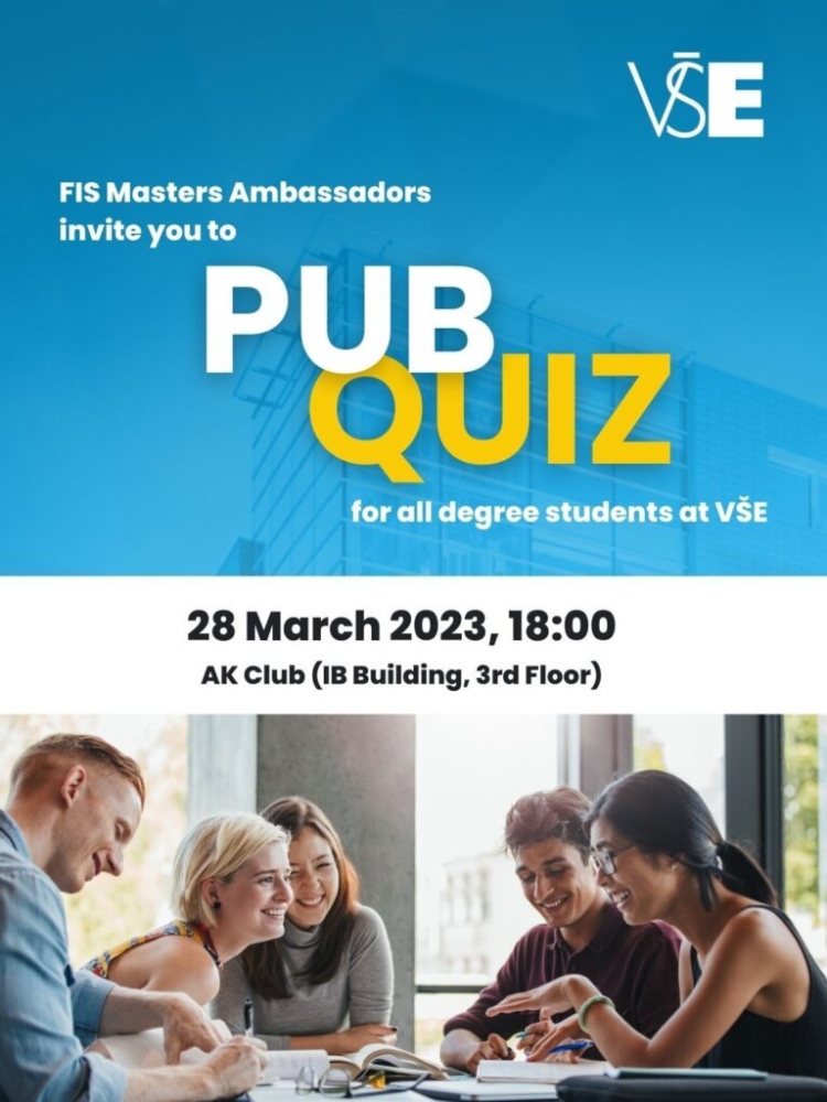 PUB QUIZ – for all degree students at VŠE – March 28